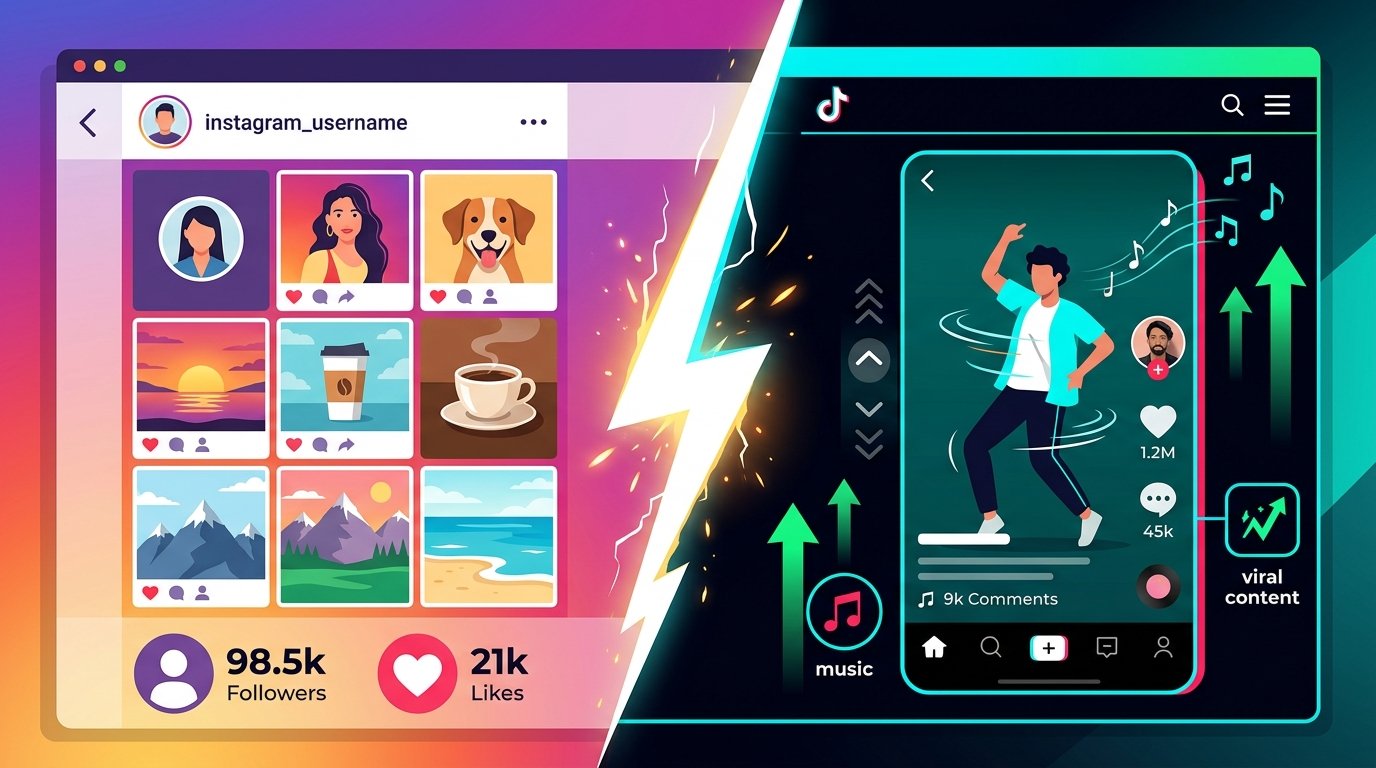 Instagram vs TikTok: As Diferenças que Toda Empresa Precisa Entender em 2026