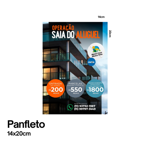 Flyer * Panfleto * Folheto 90g / Couchê brilho / Meia Folha 14x20cm